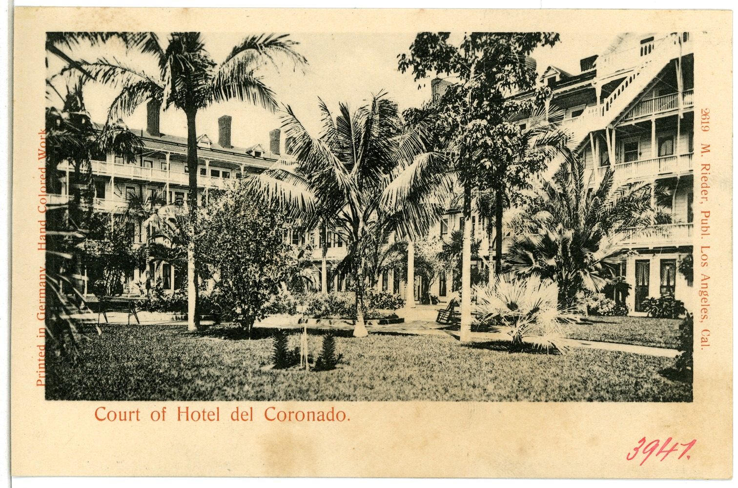 1903 courtyard of the hotel